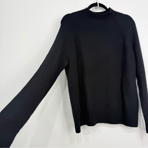 J. Crew Re-Imagined Rollneck Supersoft Merino Wool Alpaca Black Pullover Sweater - Picture 3 of 13